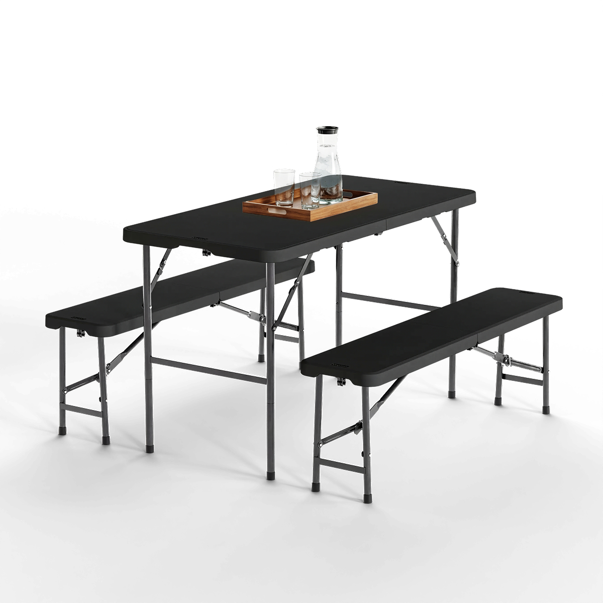 tafel, campingtabel, opvouwbaar, draagbaar, zwarte tafel