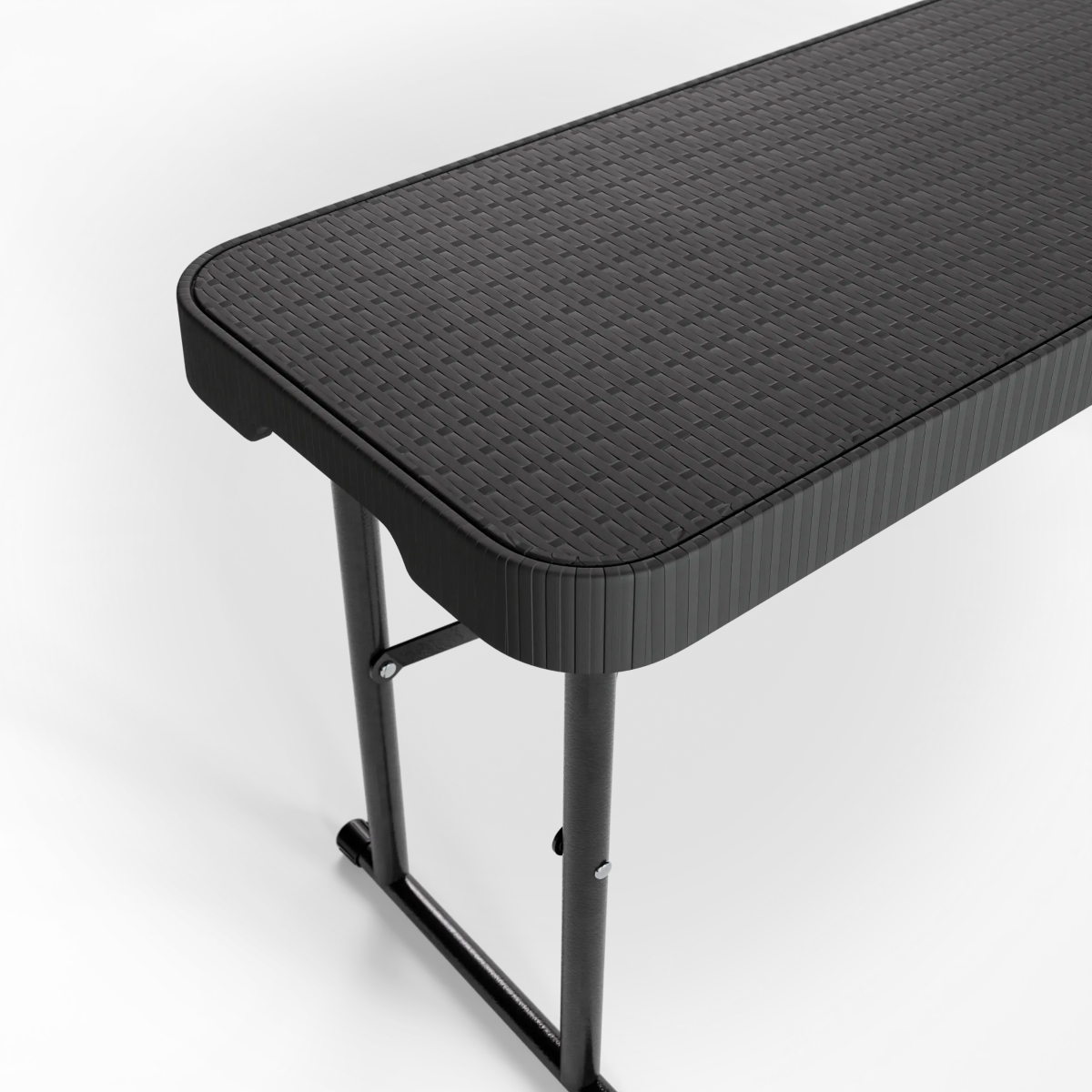 bakboordtafel, plaatwerk, fundamenten, kunststof tafelblad, roestvrij staal onderstel