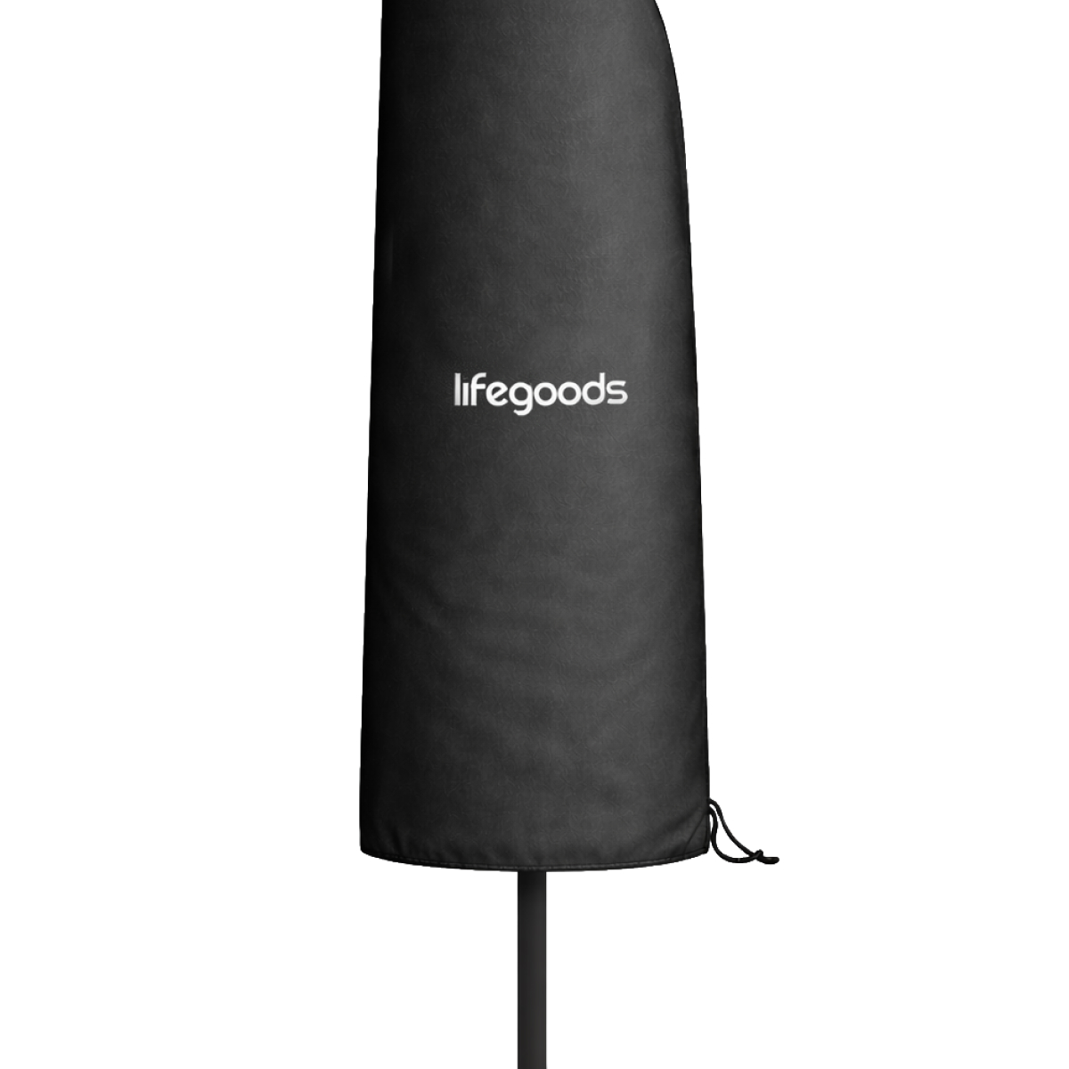 parasol, schaduwdoek, zwart, stof, lifegoods
