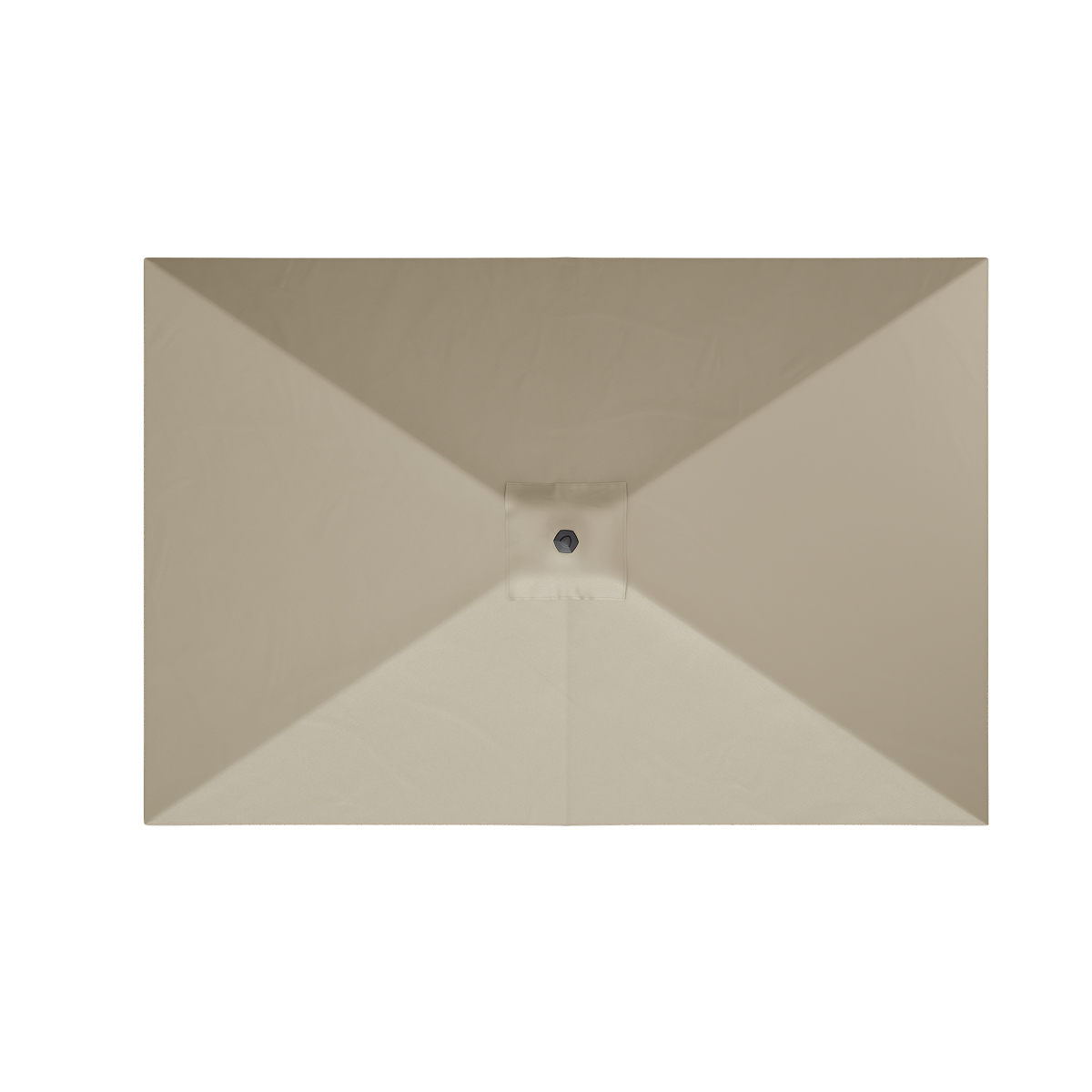 doek, vierkant, katoen, beige, centrale knoopzak