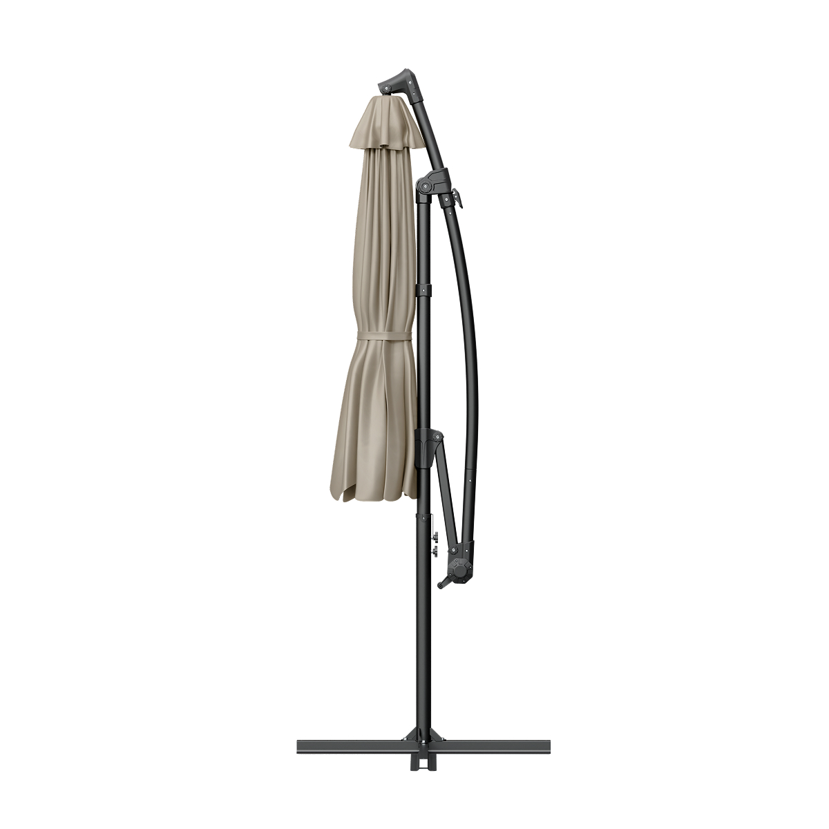 parasol, tuinmeubilair, schommelstandaard, beige parasol, verstelbaar mechanisme