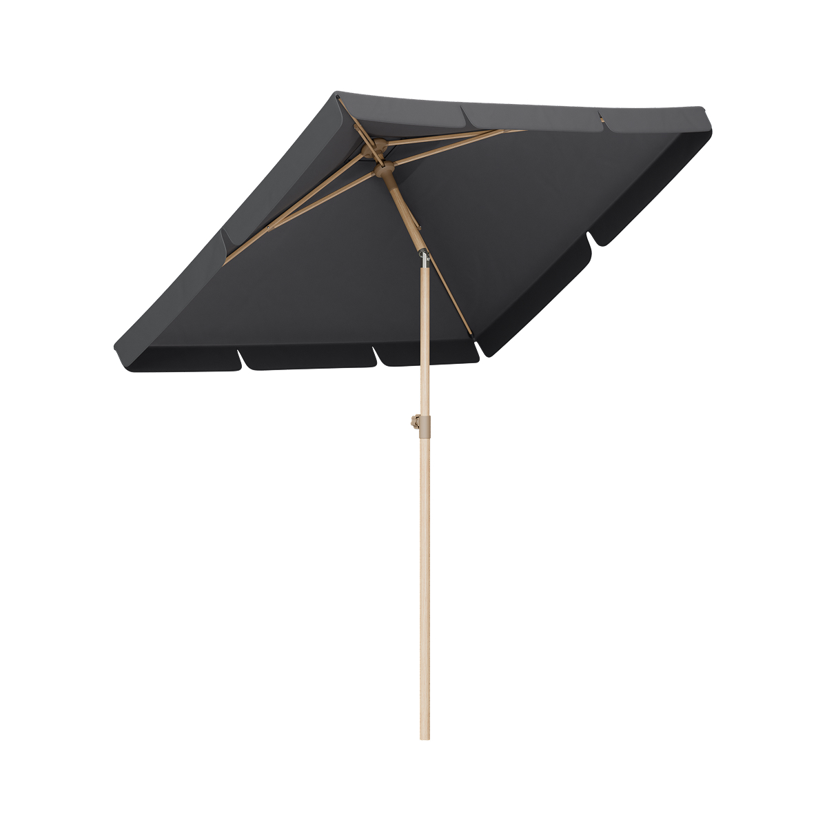 schaduwparasol, pentekant, zonnescherm, parasolstok, zwart
