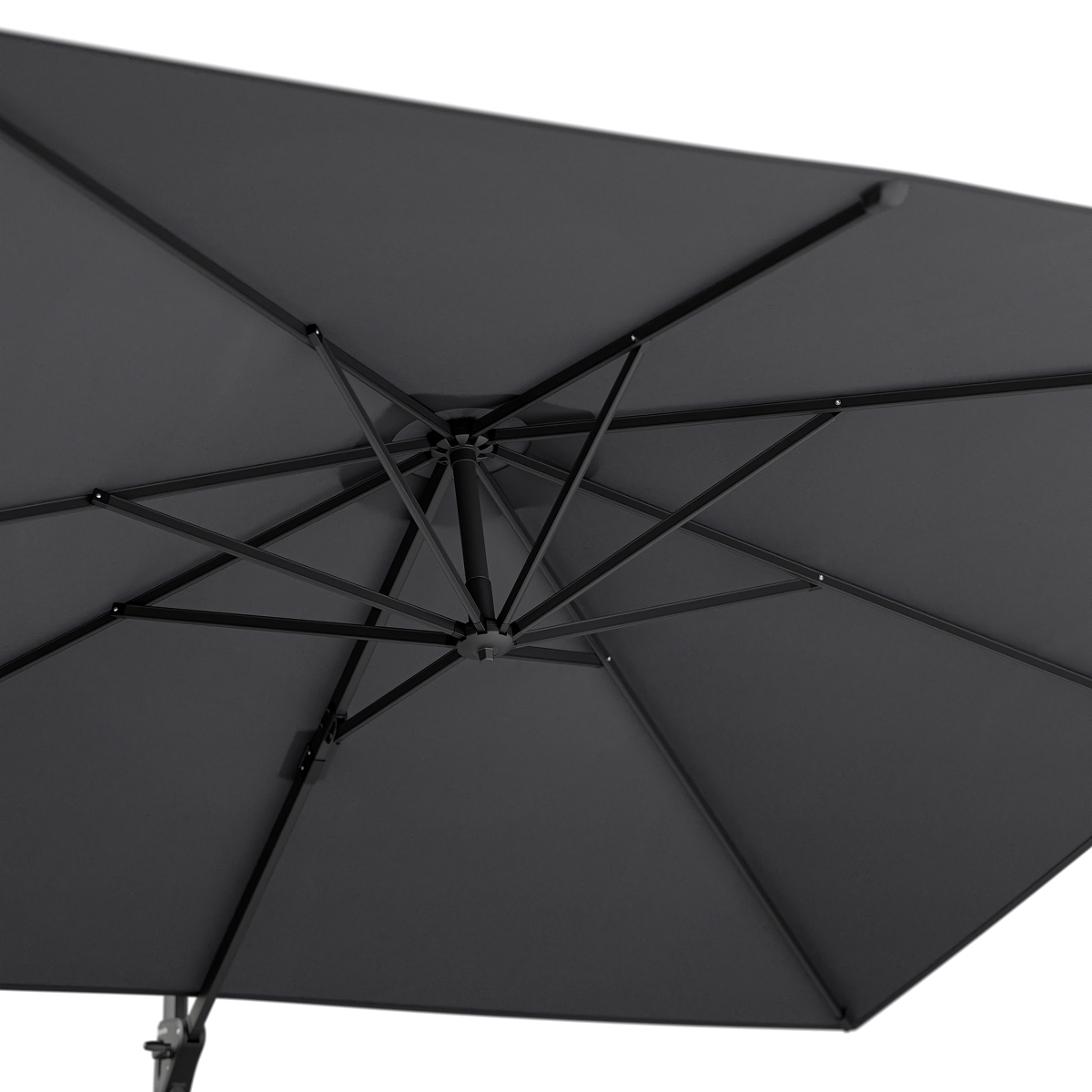 parasol, zonnescherm, paraplu, frame, radius
