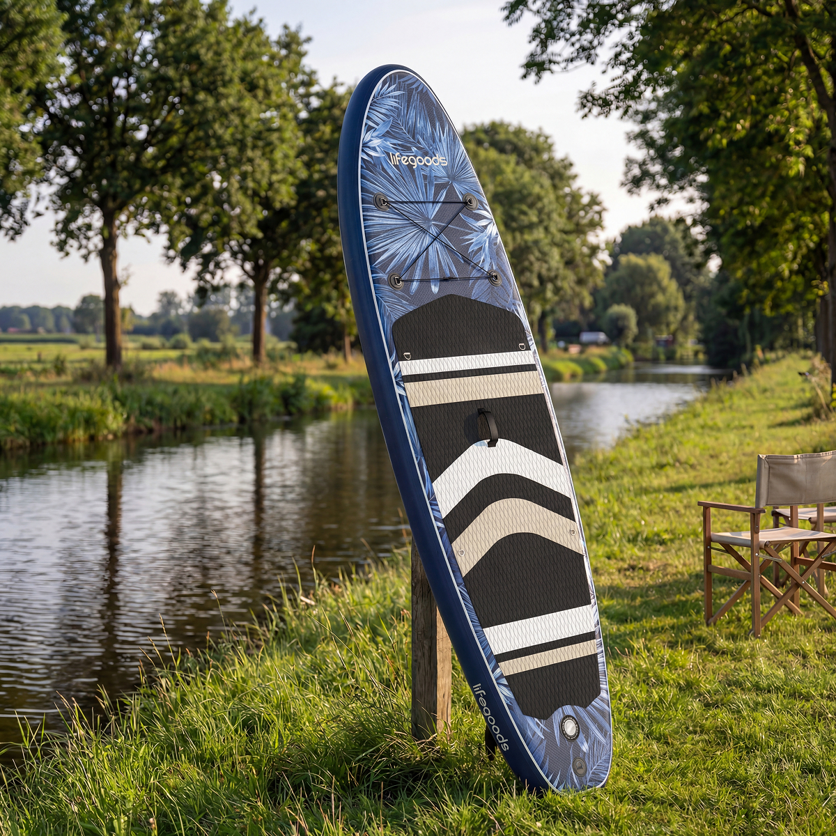 stand-up paddleboard, paddleboard, inflatable, board, patroon op oppervlakte