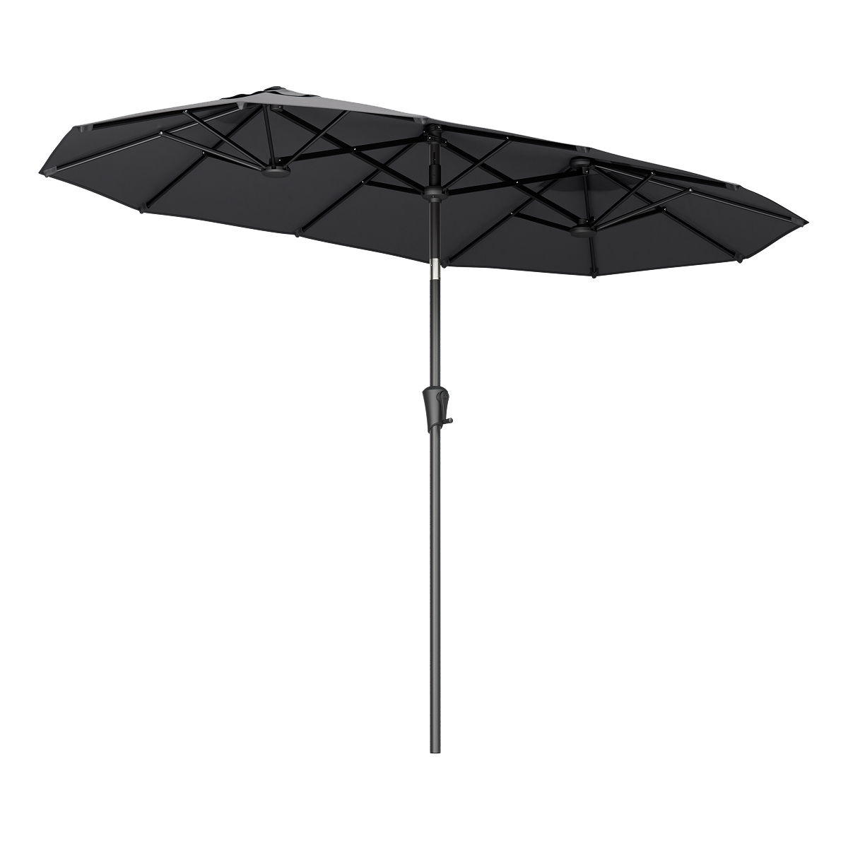 parasol, tuin, schaduw, staander, zwart