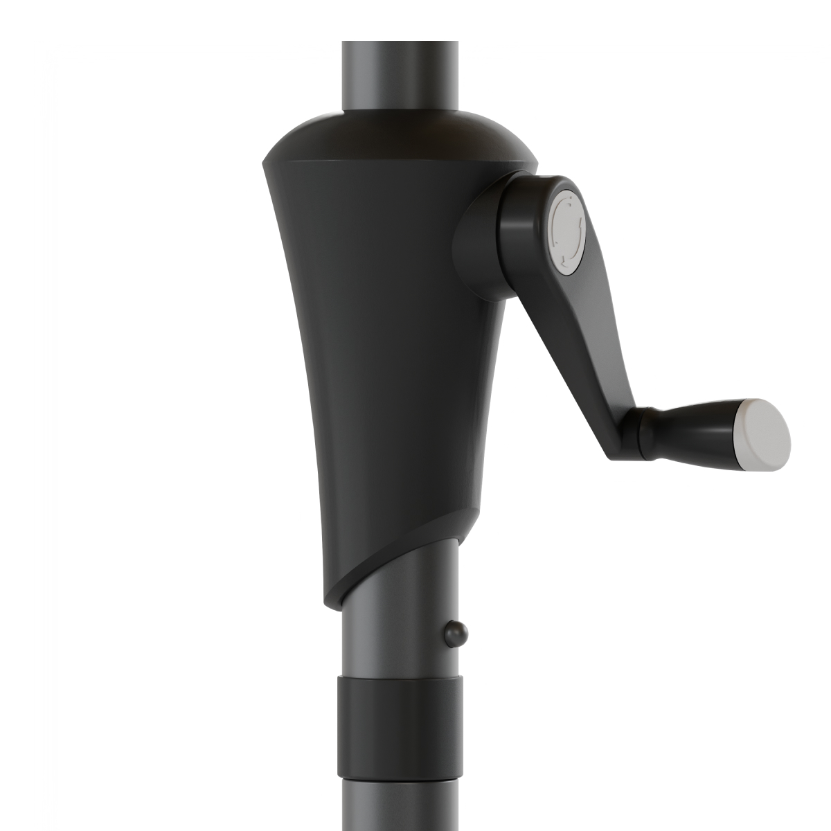 monopod, statief, metallic, grijs, knoopknop