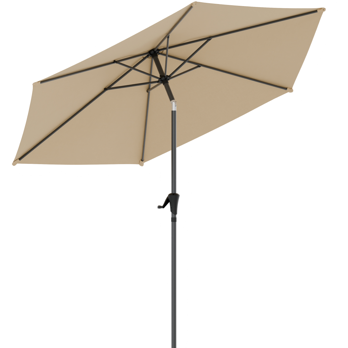 parasol, zonnescherm, beige, stof, extensief steunstang