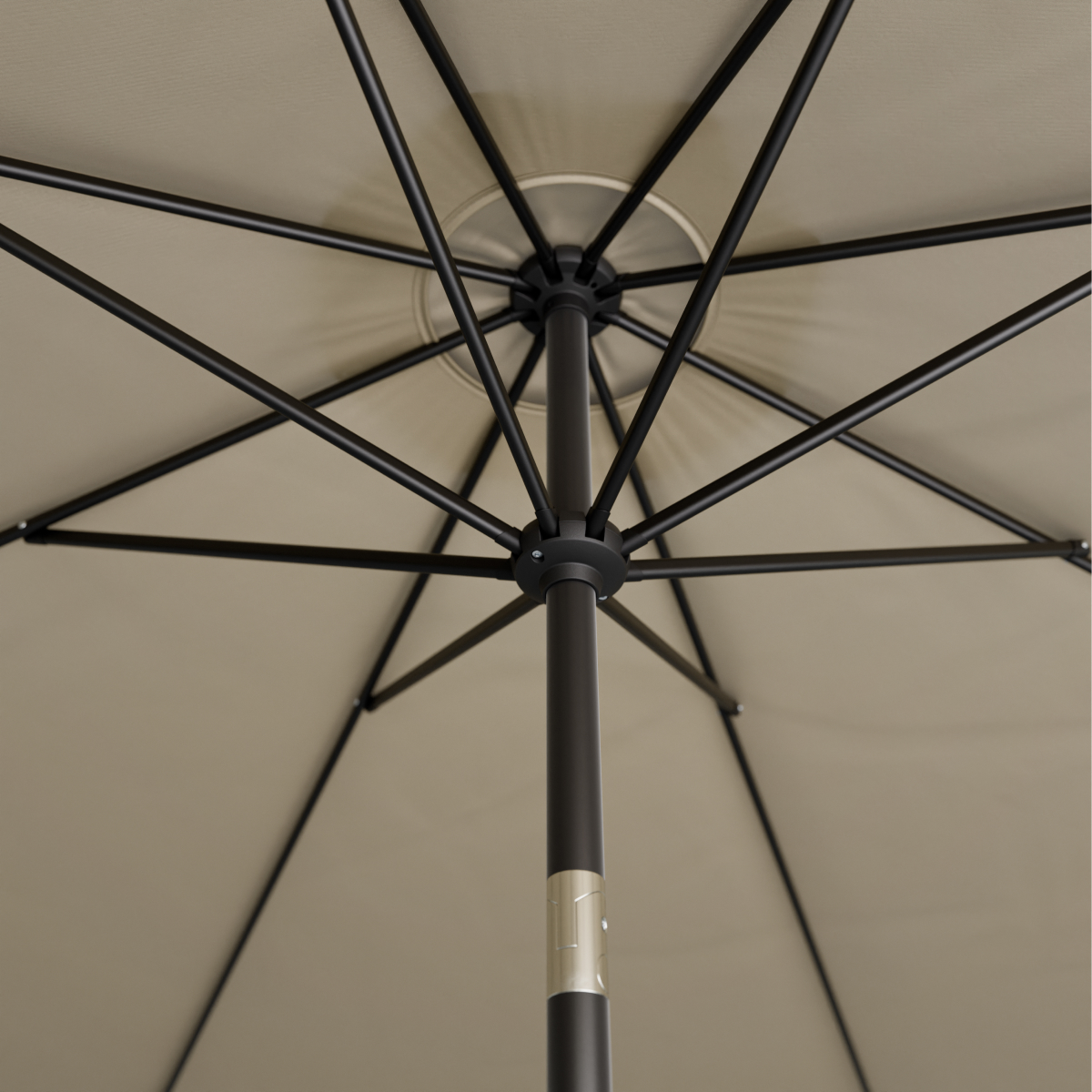parasól, paraplu, frame, centrale hub, stok