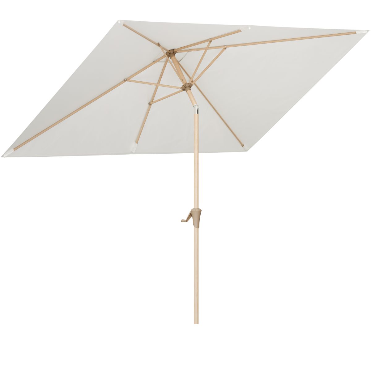 ime Ardente paraplu, parasol, houten frame, polyester doek, zonnescherm draagbaar