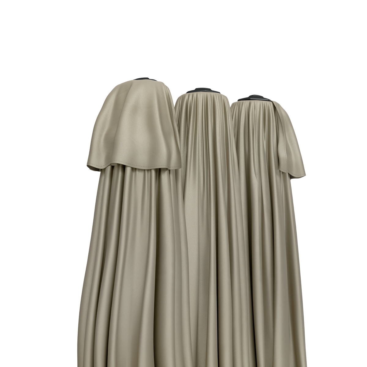 greeploos, cape, taft, gilet, langere mantel