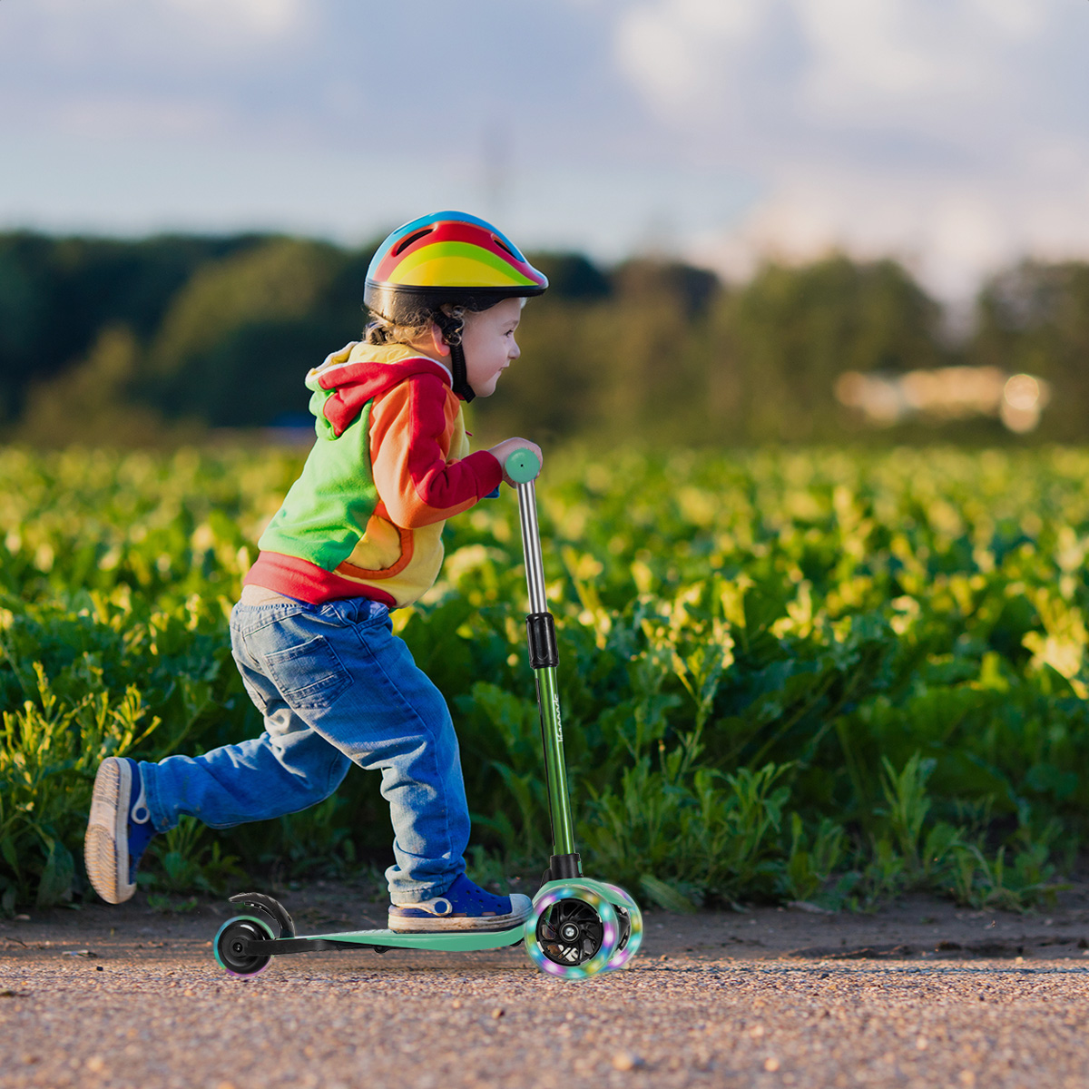 HappyStep Kinderstep 3 Wielen Mintgroen