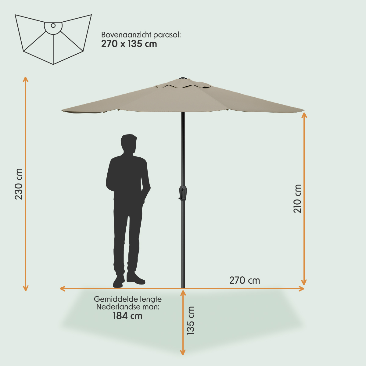 parasol, buitenparasoll, kleuren: beige, staander, canvasdak