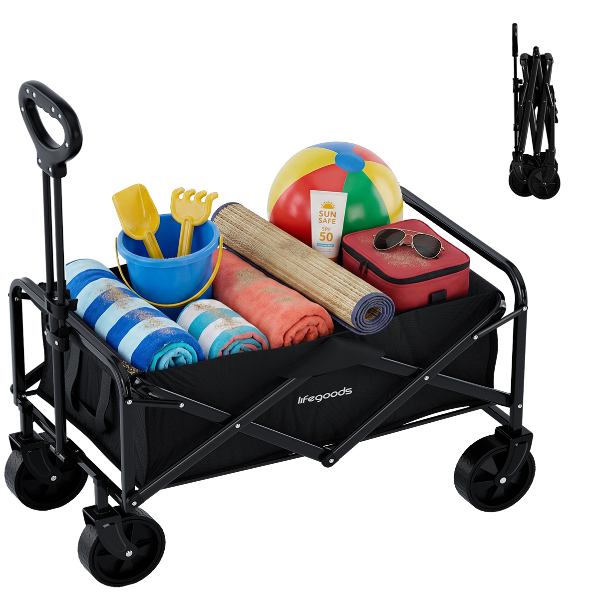 vouwwagen, shopper, koffer wagon, trolley, roldragen wagon