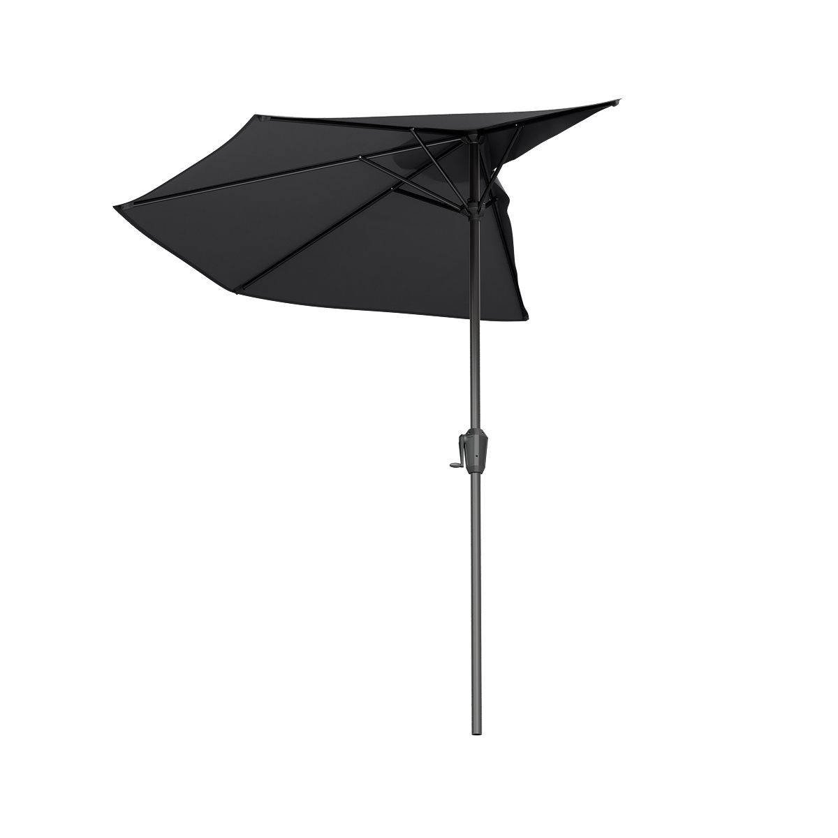 parasoldoek, zonnewering, parasol, zwart, stang