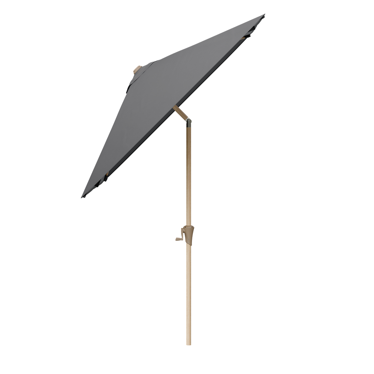 parasol, schaduwdoek, staande, hout, grijs