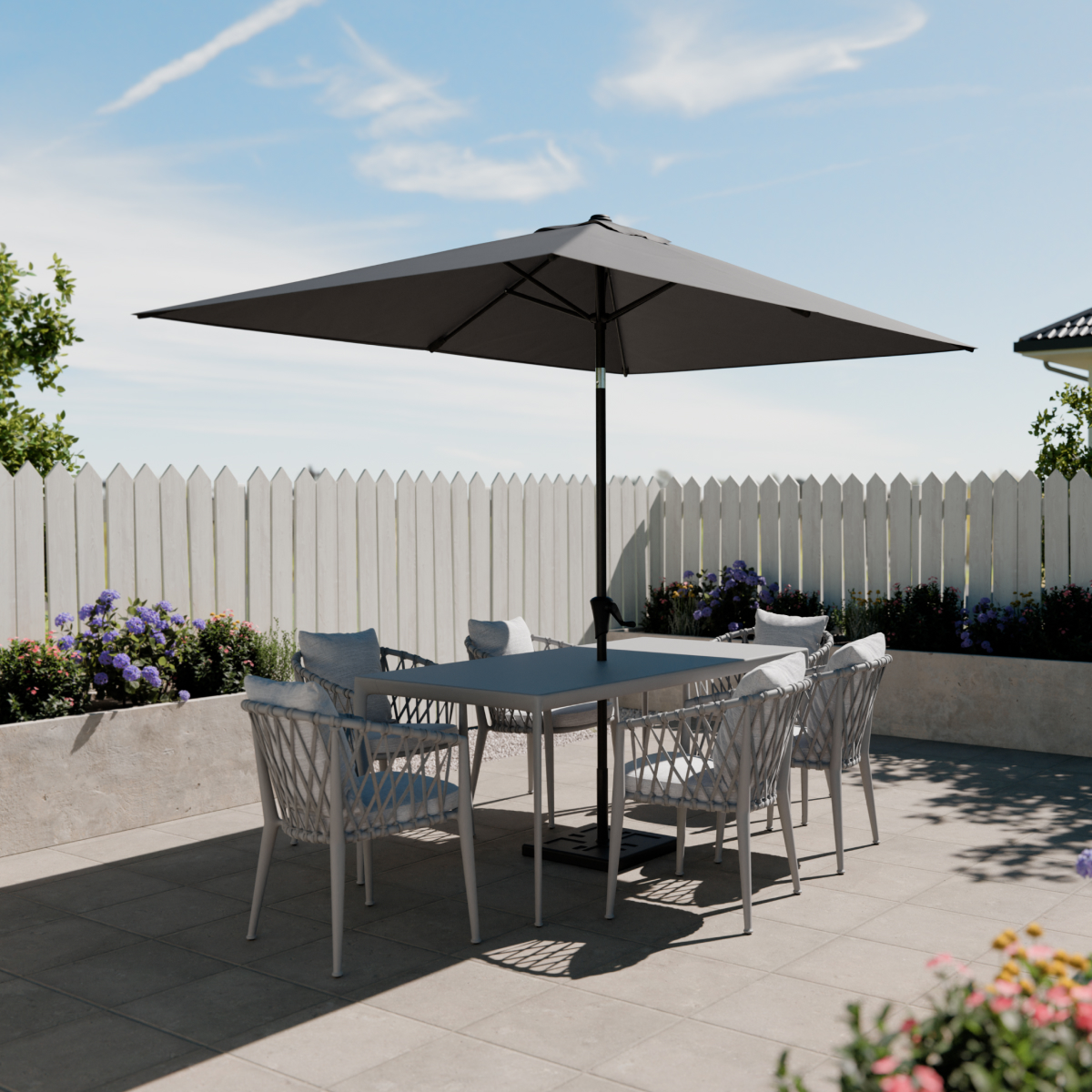 tuinmeubel, parasol, tuintafel, buitenstoel, patio-set