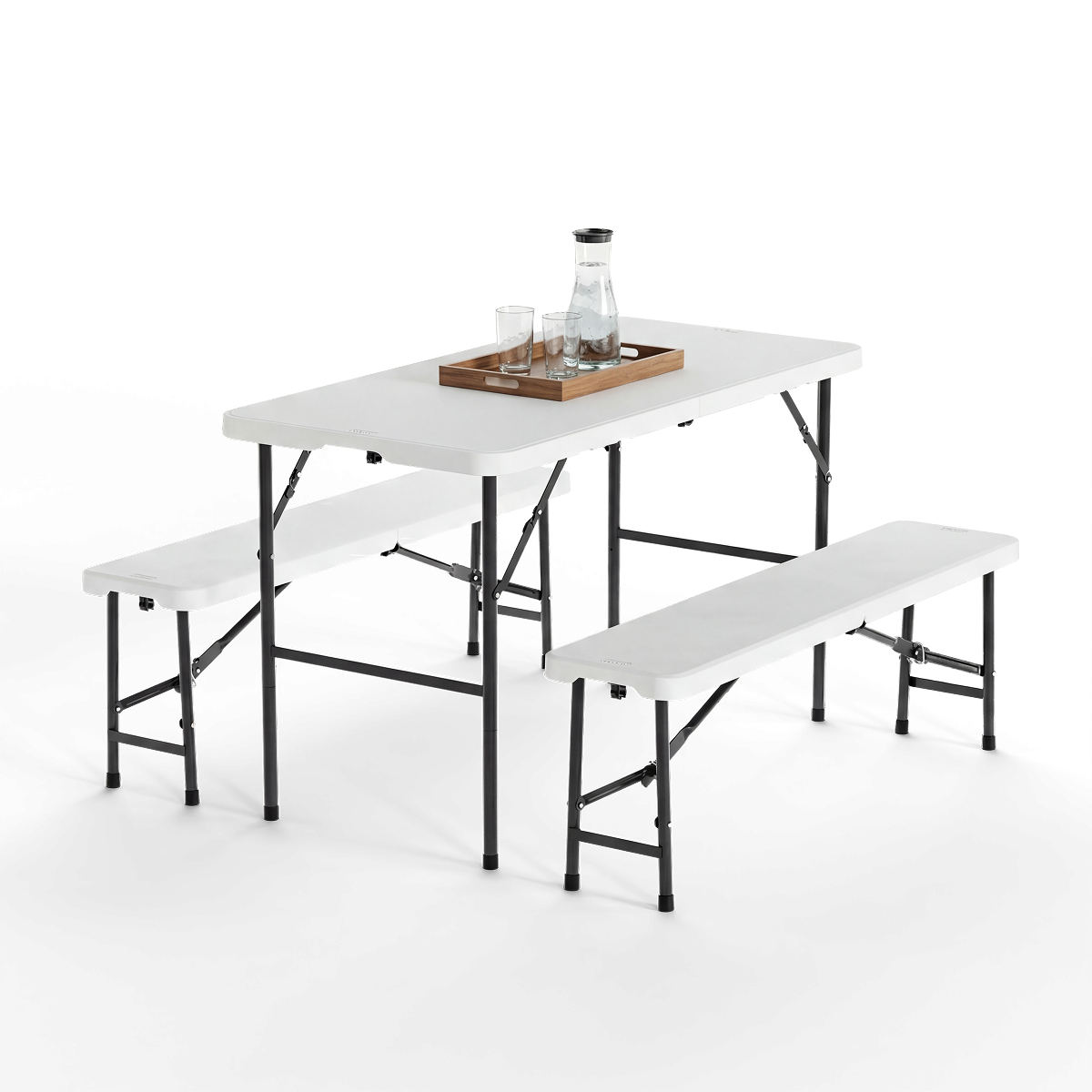 eettafel, paket, verstelbare poten, klapbaar, accessoirebord