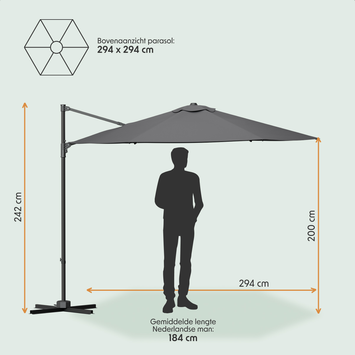 parasol, digitaal afbeelding, standaard maat, canvas, grijs