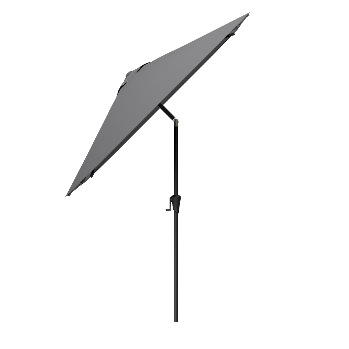 parasol, zonnescherm, staande, metal, grijs