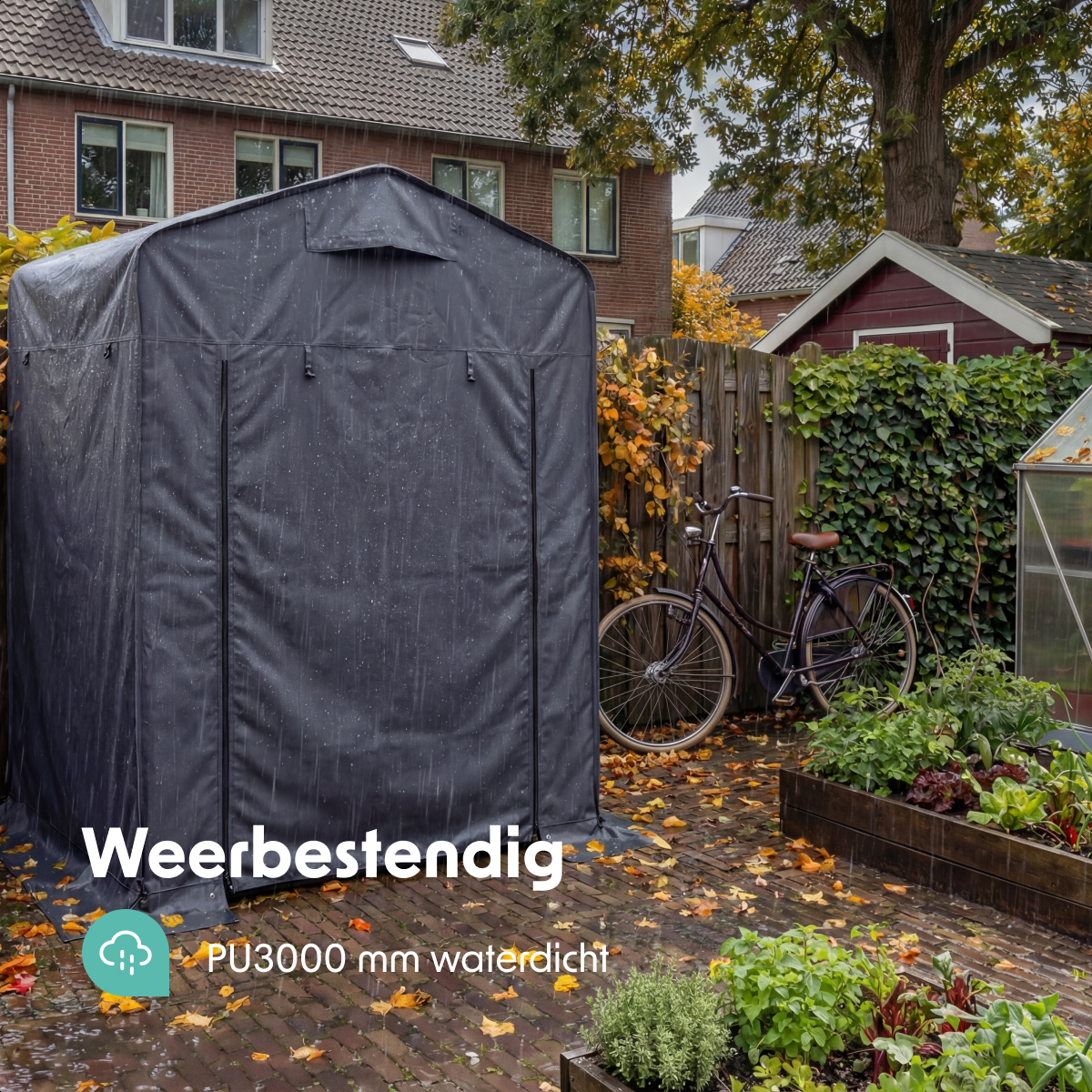 tuinopslag, schutknaap, waterdicht, polyester, tuin