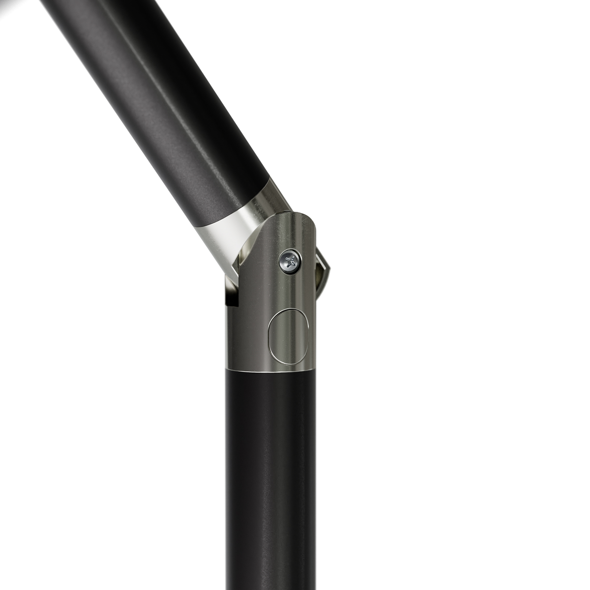 lamp, standing, adjustable, metallic, black