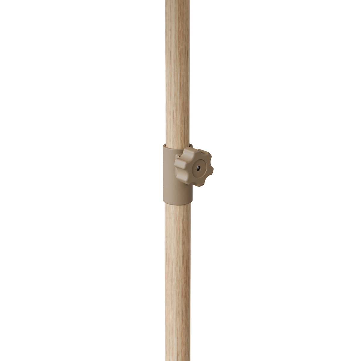 tubular, klamp, knop, houten-stok, verstelbaar