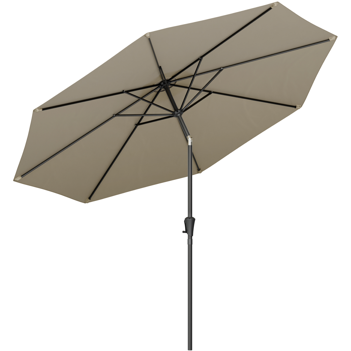 parasol, zonnescherm, schirm, polyester, zwart frame