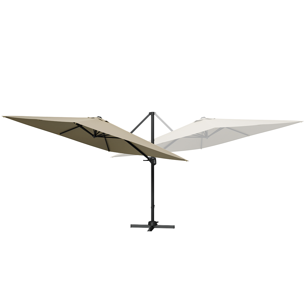 parasol, tuinparasol, kantelbaar, aluminium, kabel-arm
