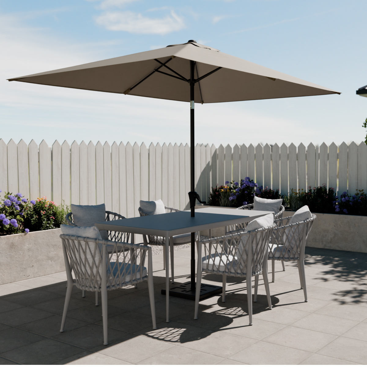 tuinset, tuinmeubel, parasolder, parasols, tuinkussens