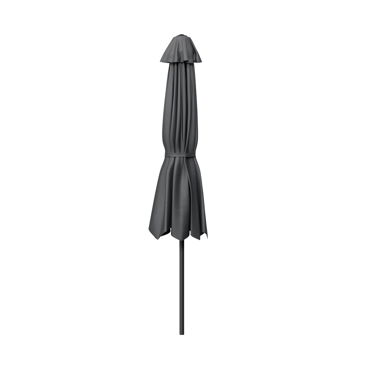 tuinparasol, opvouwbaar, donkergrijs, staanderparasol, kegelkap