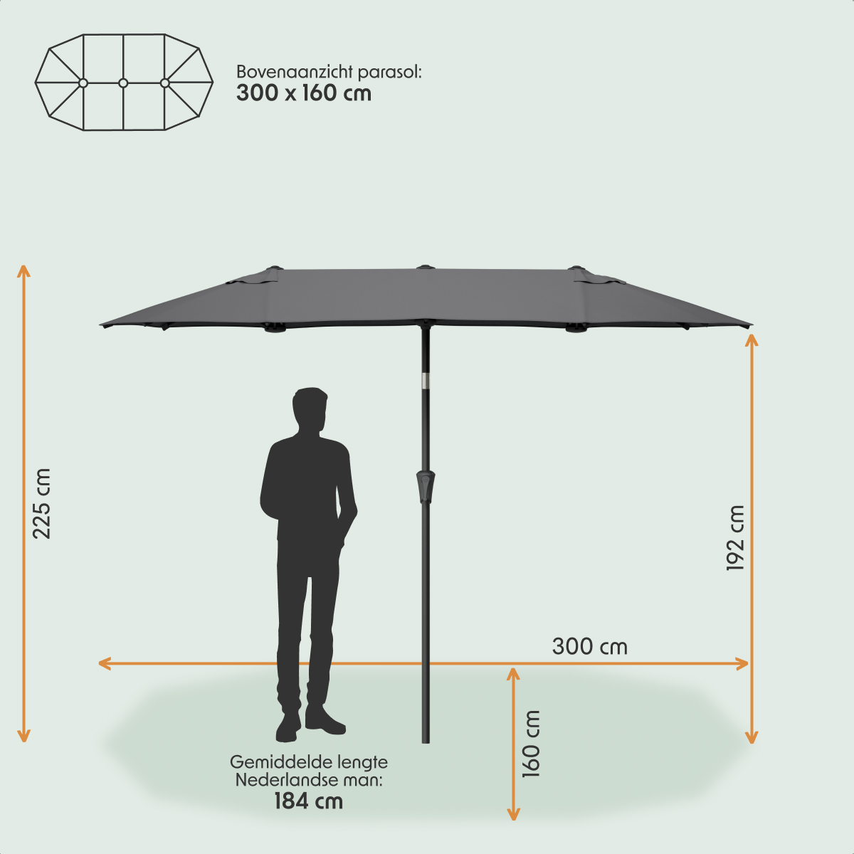 parasol, zonnescherm, buitenMeubels, grote, lichtgrijs