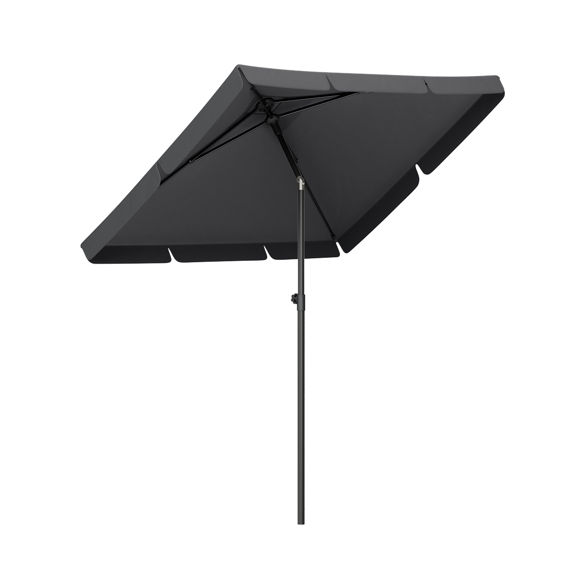 parasol, zonnescherm, tuinmeubelen, telescopische steel pole, donkergrijs
