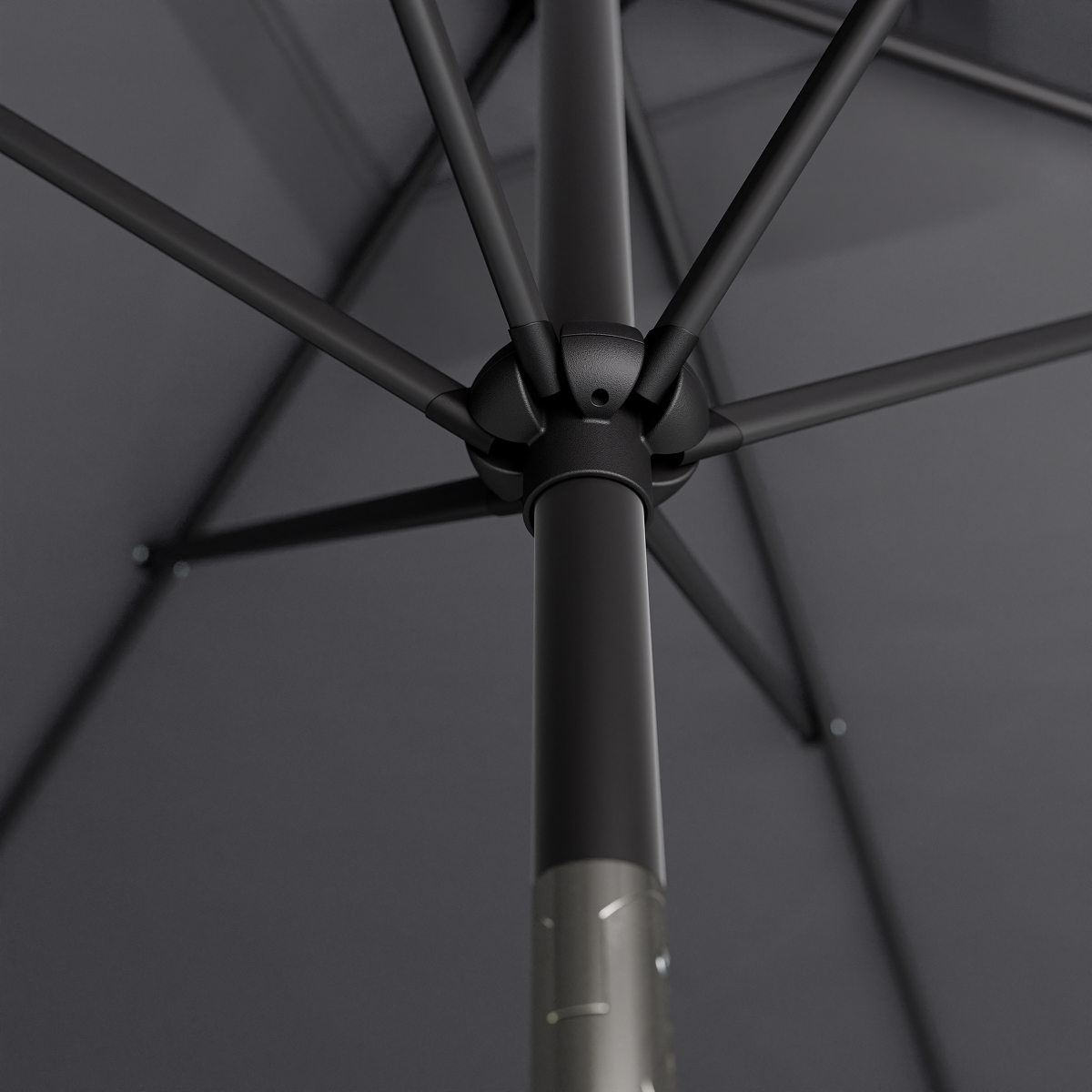 parasol, umbrella, stok, frame, zwart