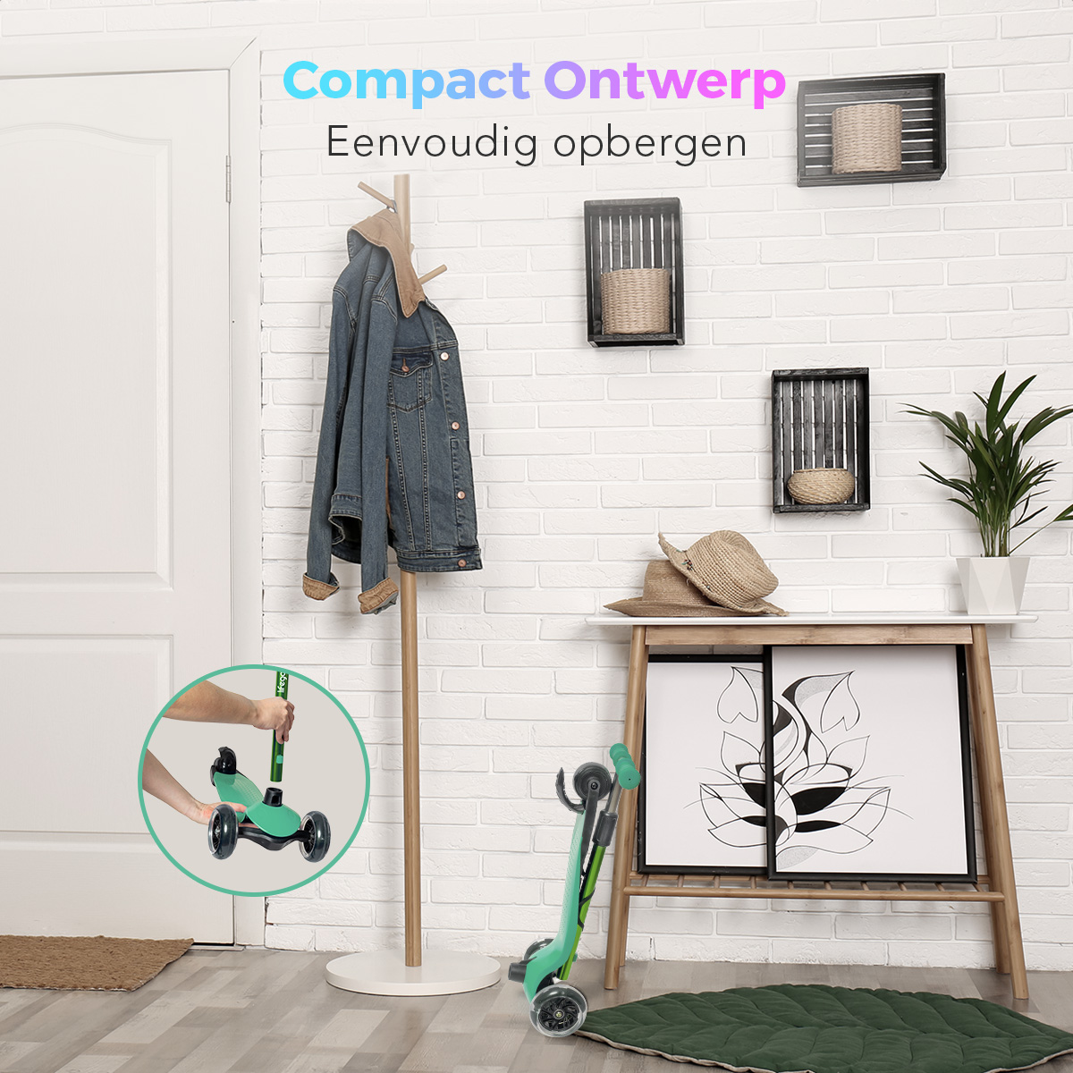 HappyStep Kinderstep 3 Wielen Mintgroen
