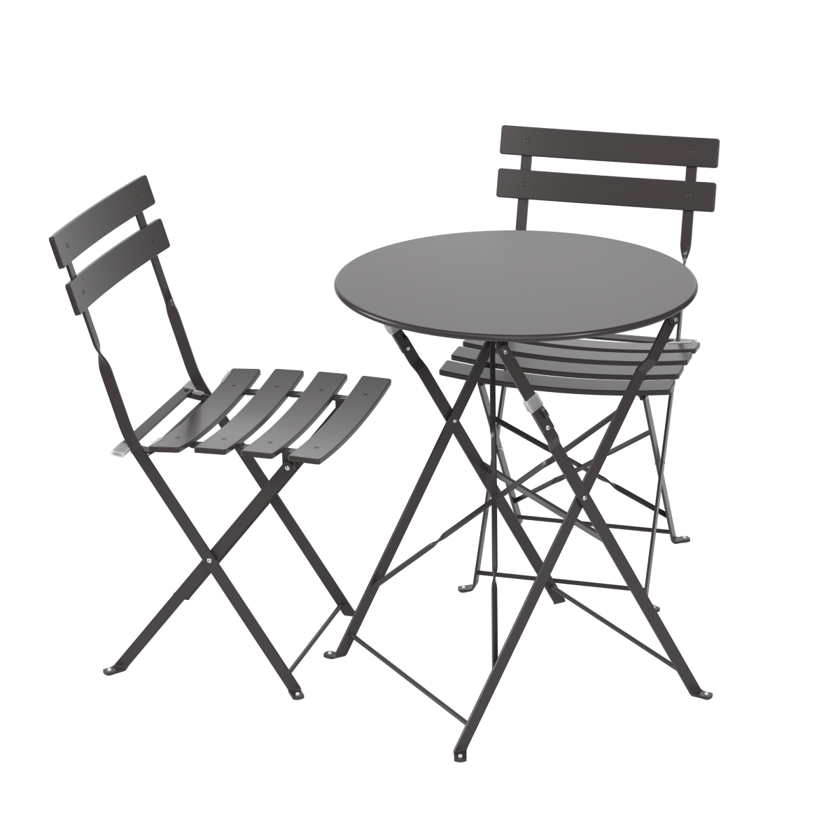 tuinset, metalen, tafel, bistro, grijs