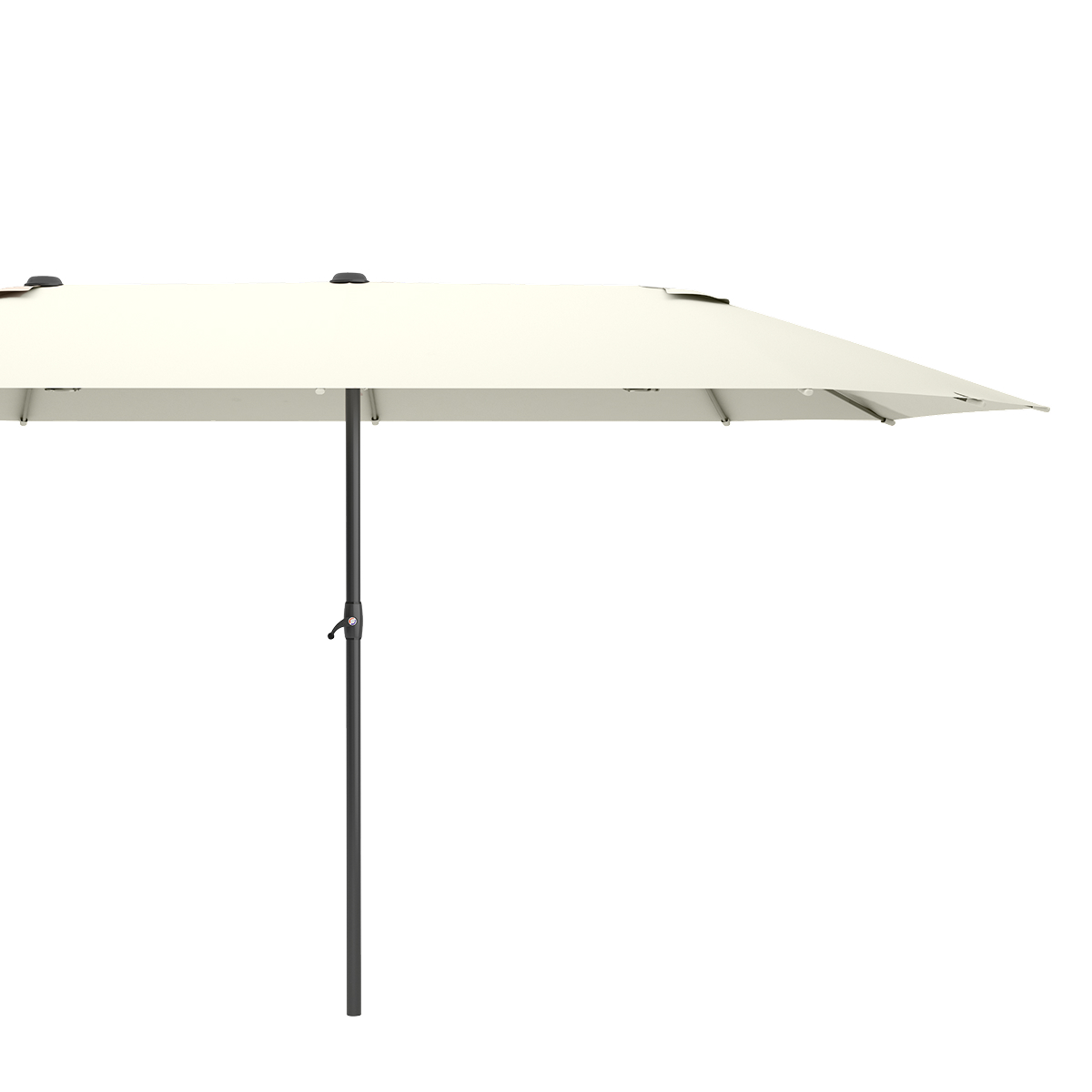 parasol, zonnescherm, canvas, stang, kleur: crème