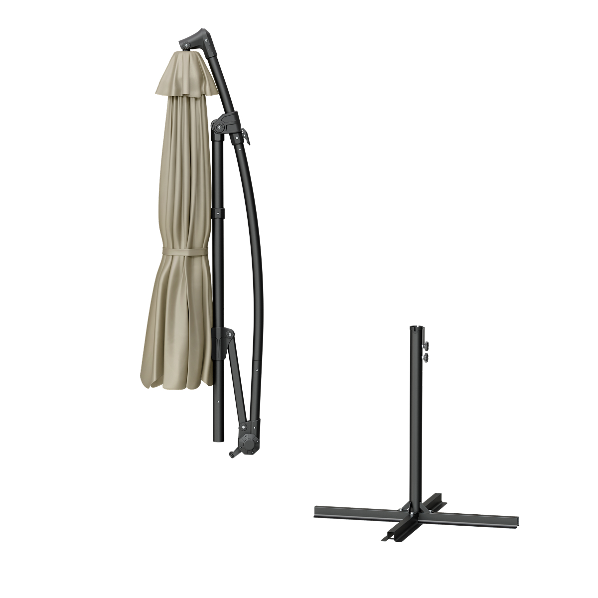 parasol, verrekijker?, standaard, tuin, stelling