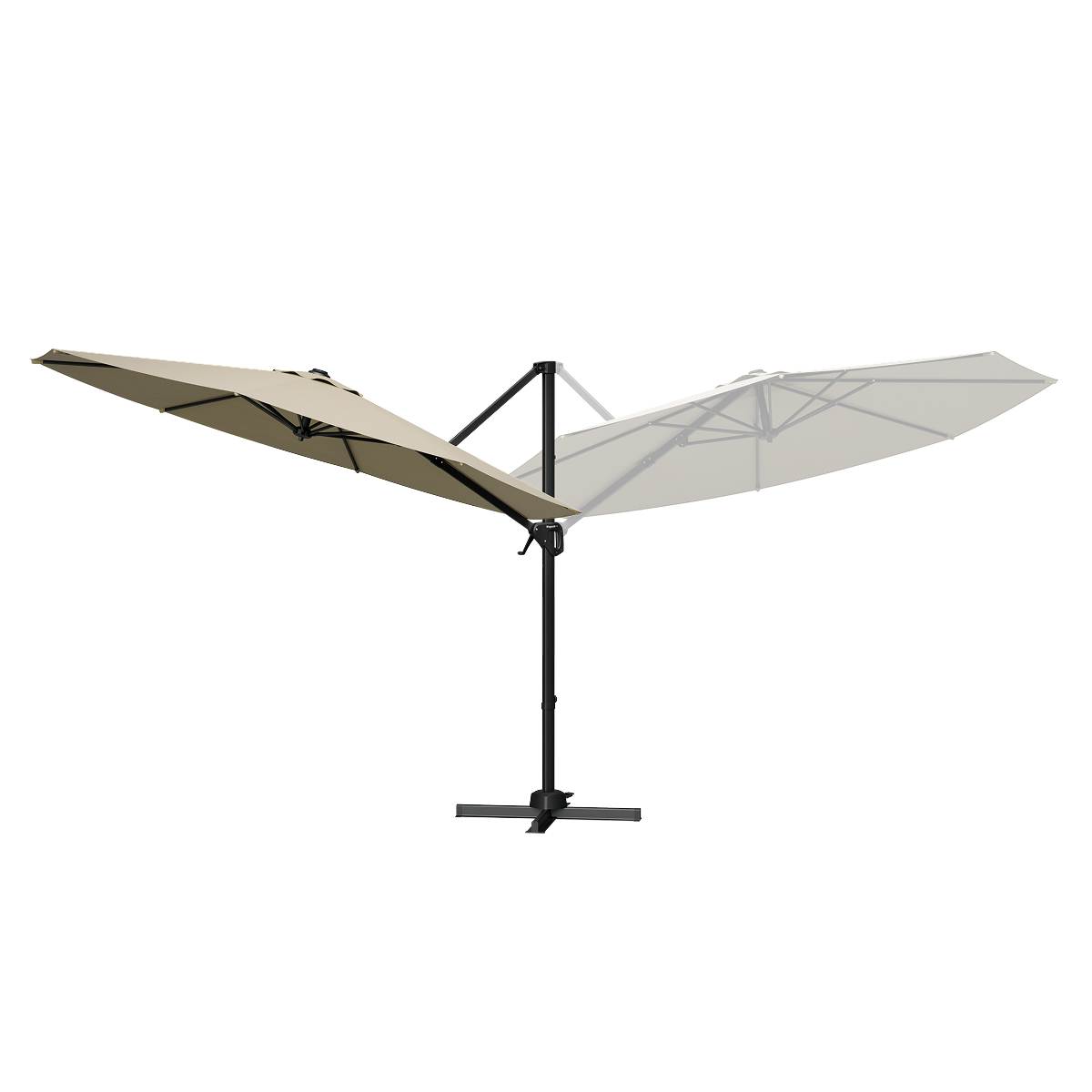 parasol, hangparasol, voet, staand, draagbaar