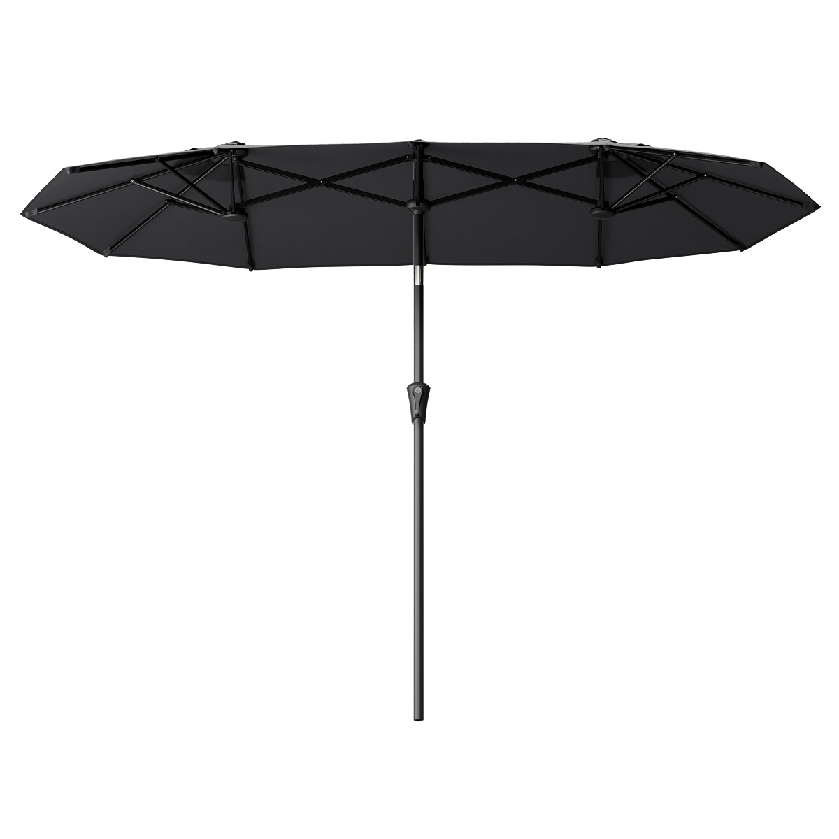 zonnescherm, parasol, hangend, schaduwdoek, aluminium-stok