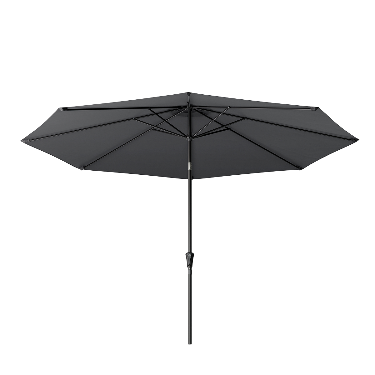 parasol, zonnescherm, tuin, mat zwart, gebleekte structuur