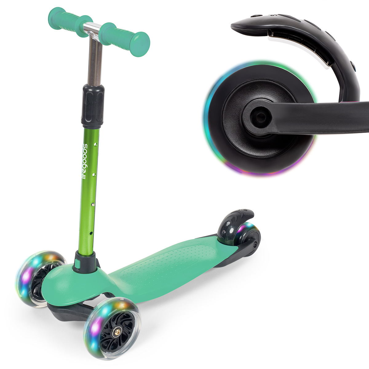 HappyStep Kinderstep 3 Wielen Mintgroen